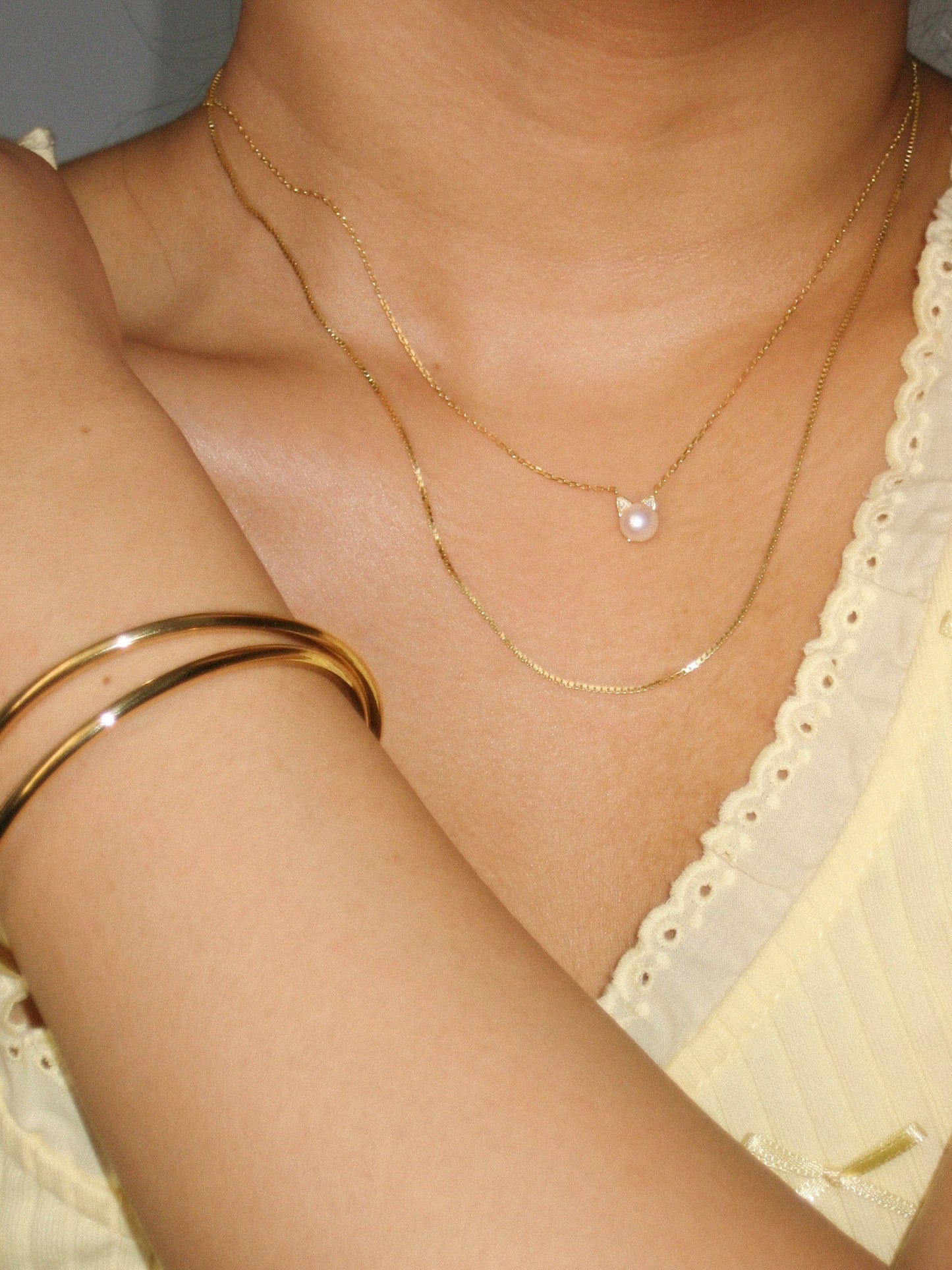 Freshwater Cultured Cat Pearl Necklace