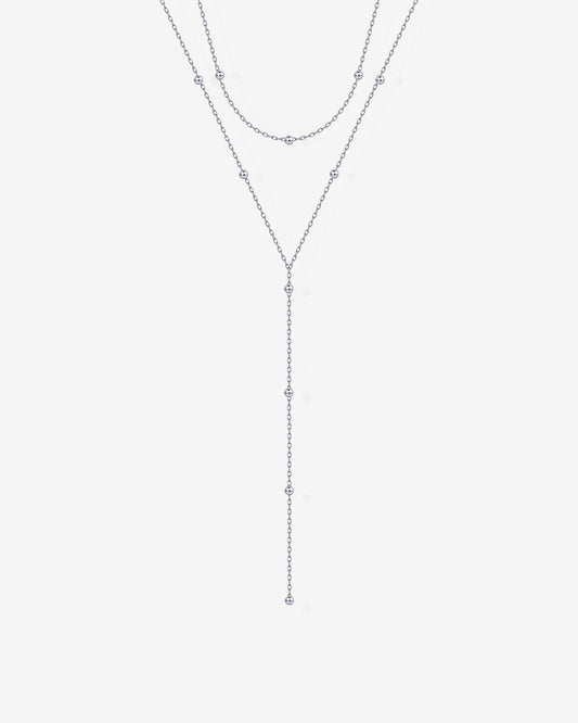 Beaded Tassel Lariat Necklace