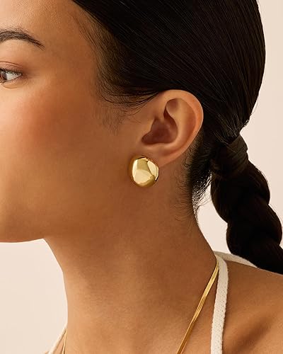 80s Button Stud Earrings