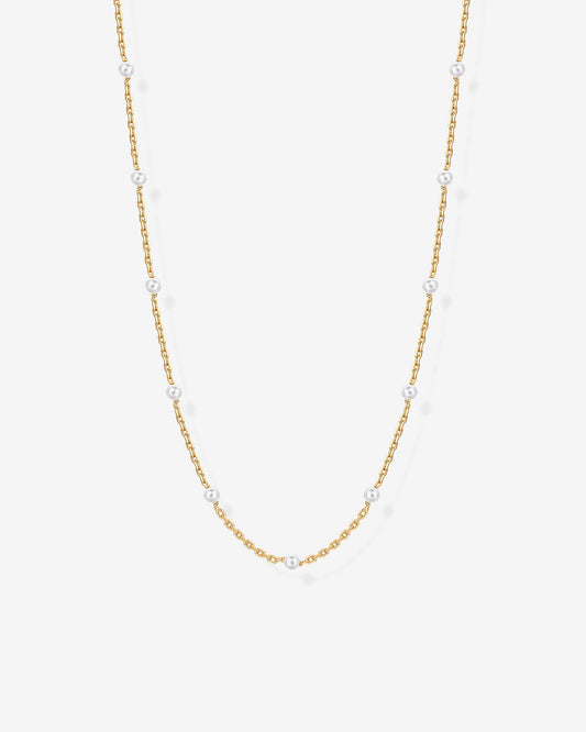 Pearl Station Chain Necklace