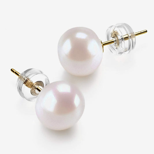Gold Freshwater Pearl Studs