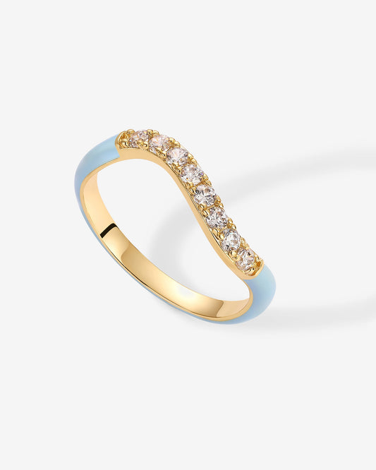 Azul Wavy Enamel Ring