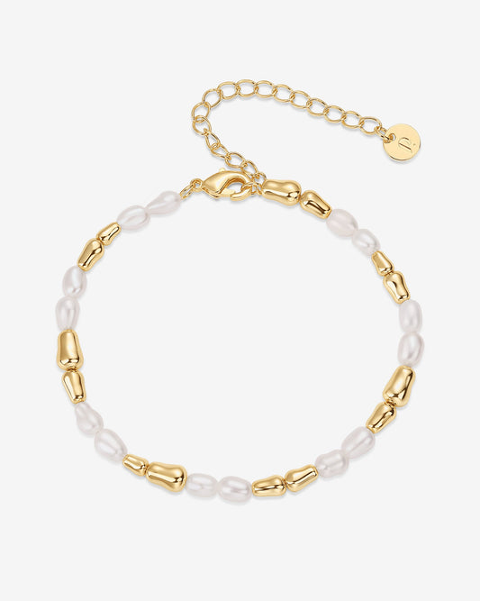 Bead and Freshwater Pearl Bracelet