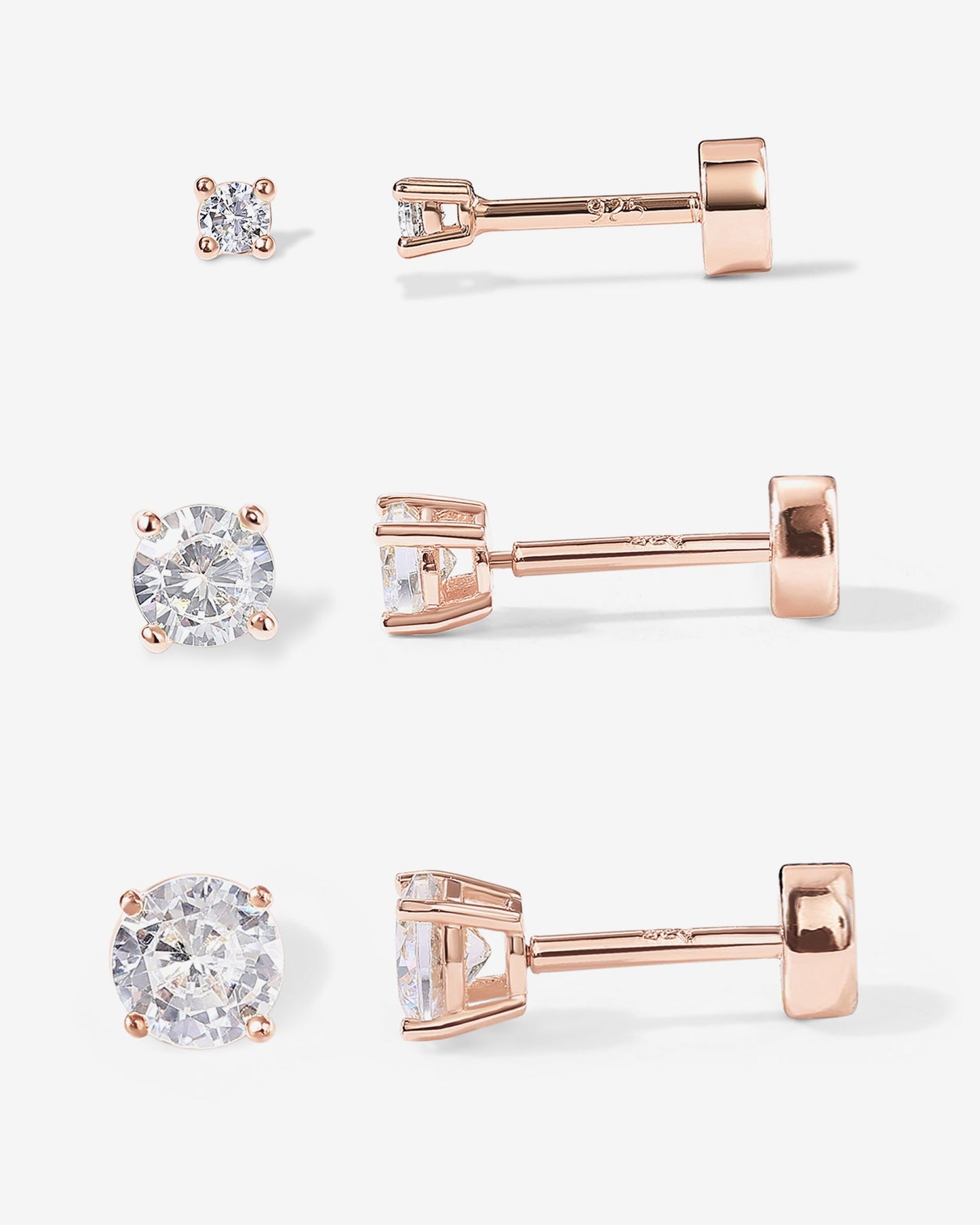 Cubic Zirconia Stud Screwbacks