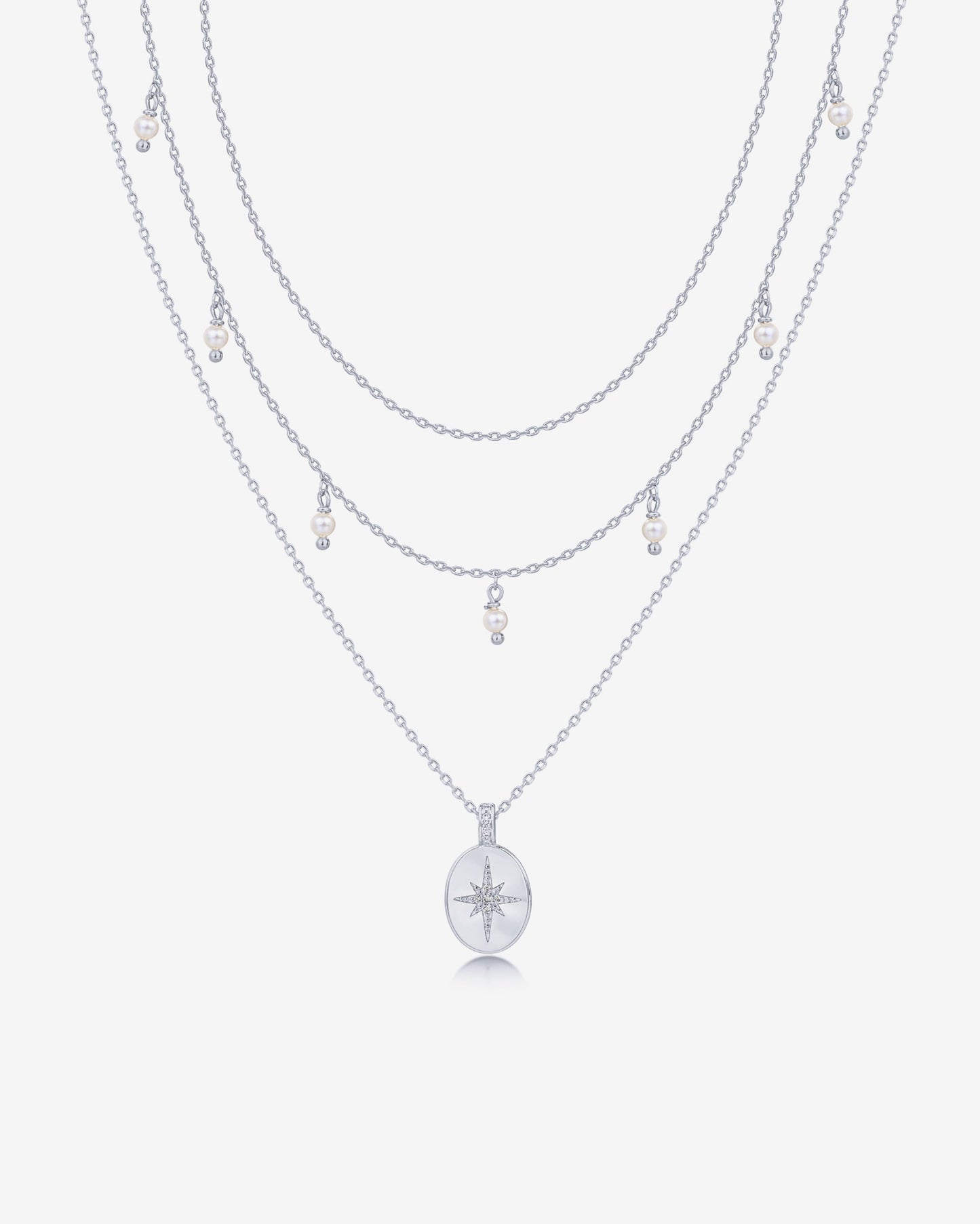 Layered North Star Pendant Necklace