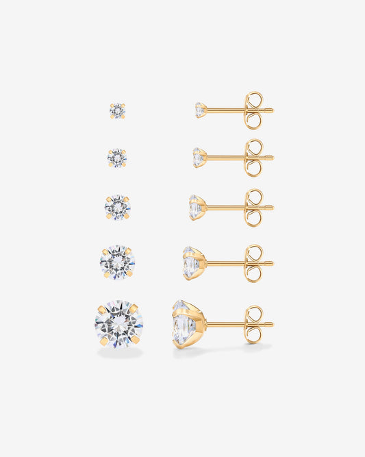 Five Pairs Stud Earring Pack