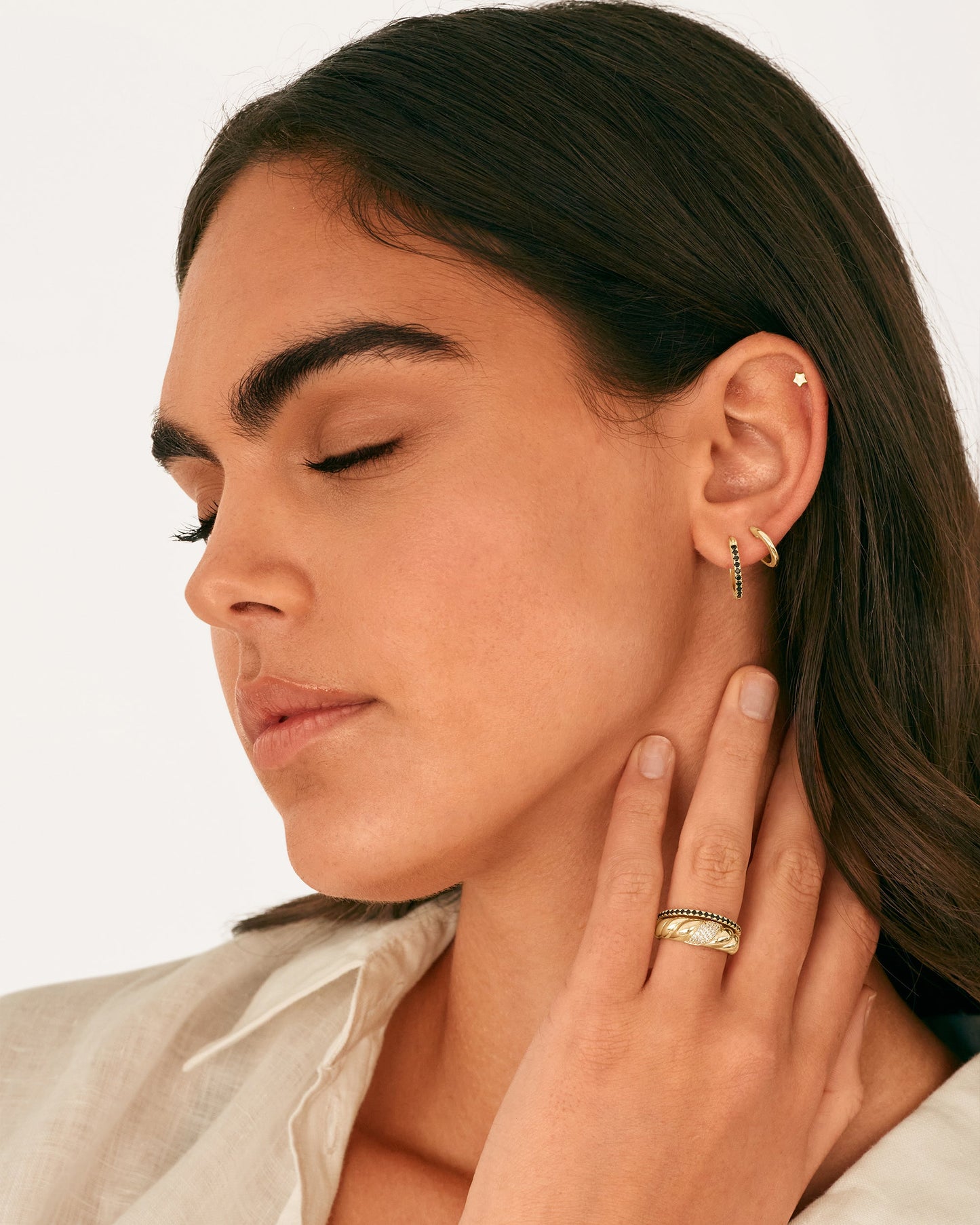 Colored Zia Hoop Earrings