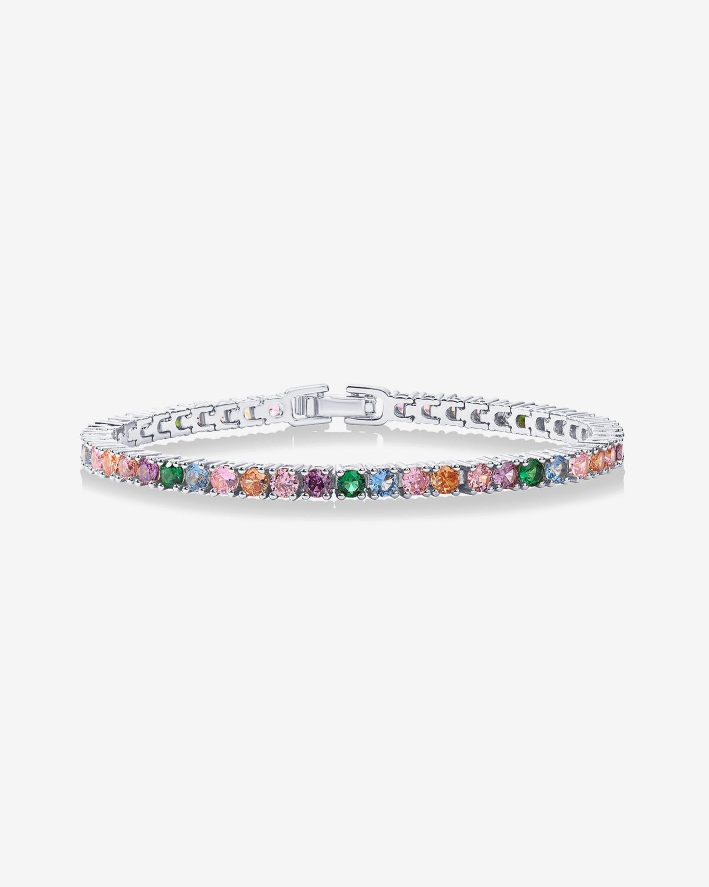 Medium Colored Cubic Zirconia Tennis Bracelet