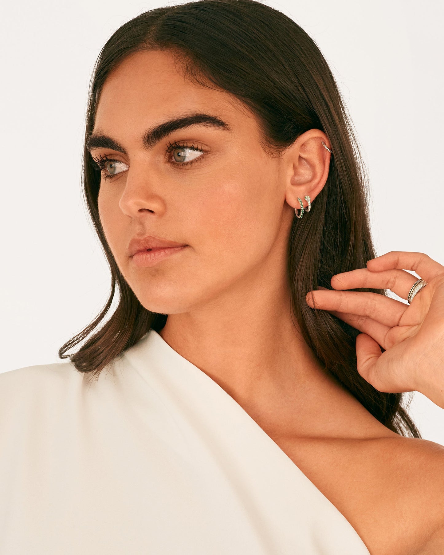 Colored Zia Hoop Earrings