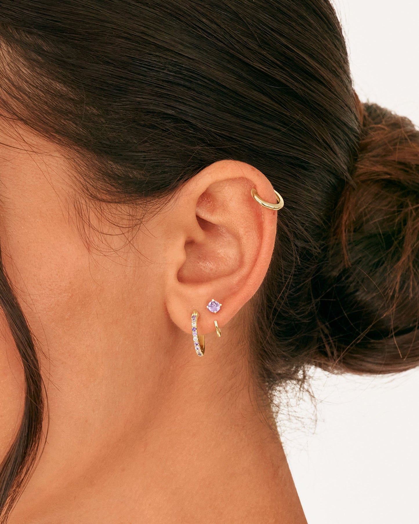 Colored Zia Hoop Earrings