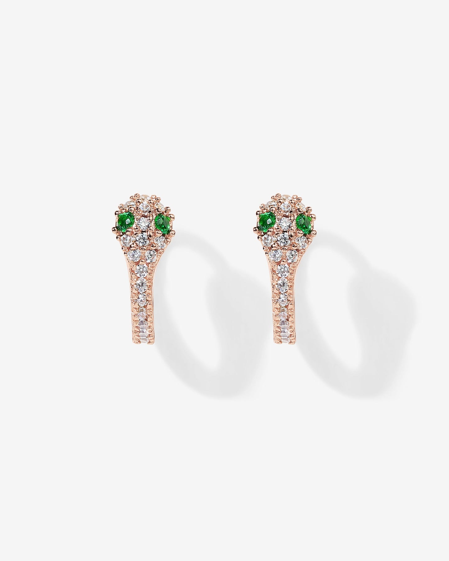 CZ Snake Huggie Earrings