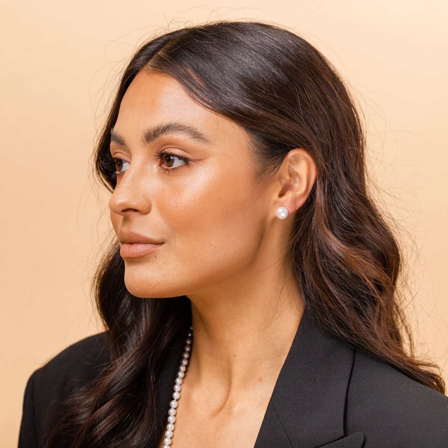 Gold Freshwater Pearl Studs